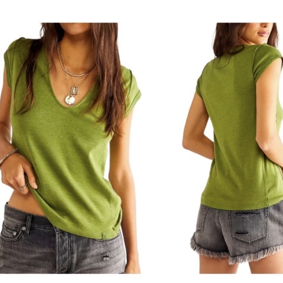 Free People Tops - NWOT Free People We The Free Always Yours in Sea Serpent/Moss size Small